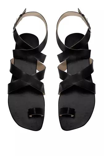 Sole Stories_Criss Cross Flats In Black