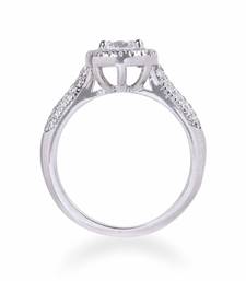 Round Solitaire With Halo And Diamond Band