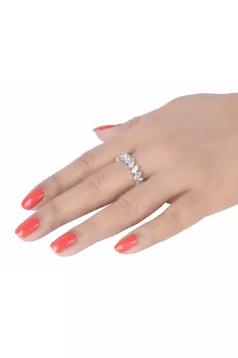 Marquise Shaped Eternity Diamond Band