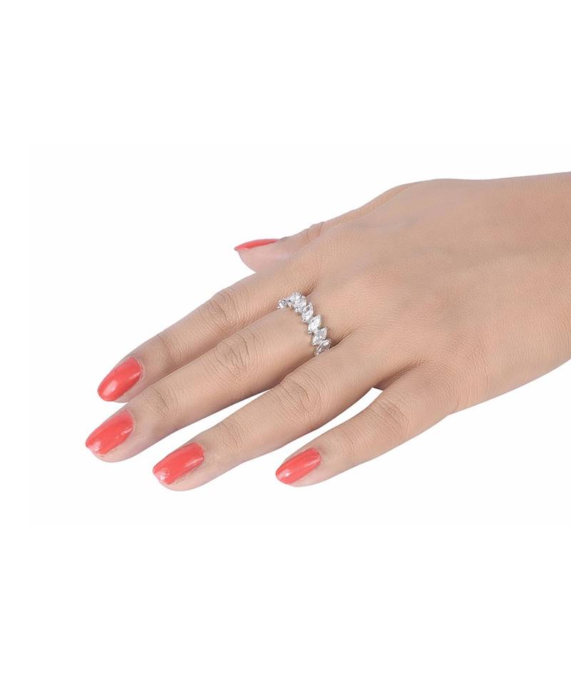 Marquise Shaped Eternity Diamond Band