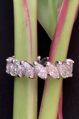 Marquise Shaped Eternity Diamond Band