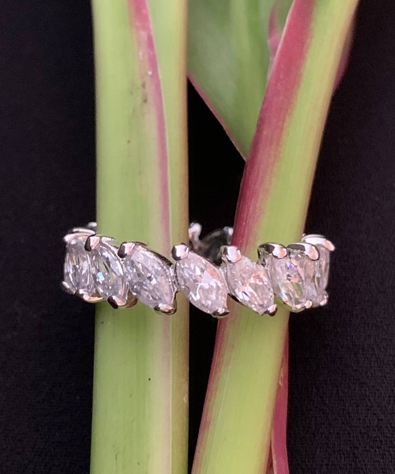 Marquise Shaped Eternity Diamond Band
