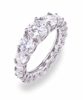 Graded Round Solitaire Eternity Band 5
