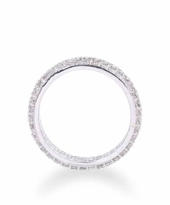 5 Rows Small Diamonds Eternity Band 1