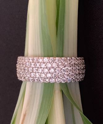 5 Rows Small Diamonds Eternity Band 4