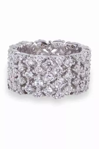 Zig Zag Diamond Eternity Band