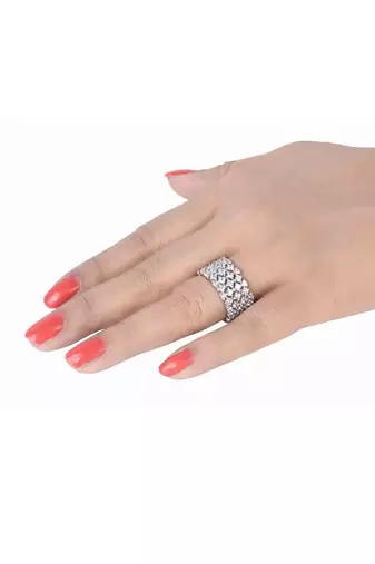 Zig Zag Diamond Eternity Band