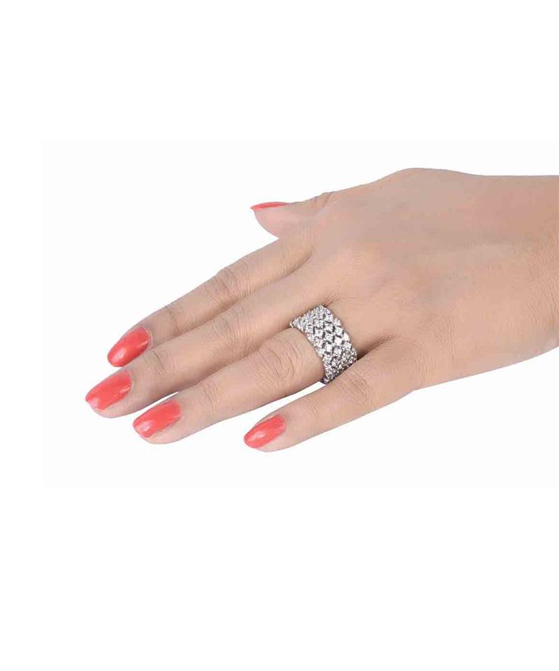 Zig Zag Diamond Eternity Band