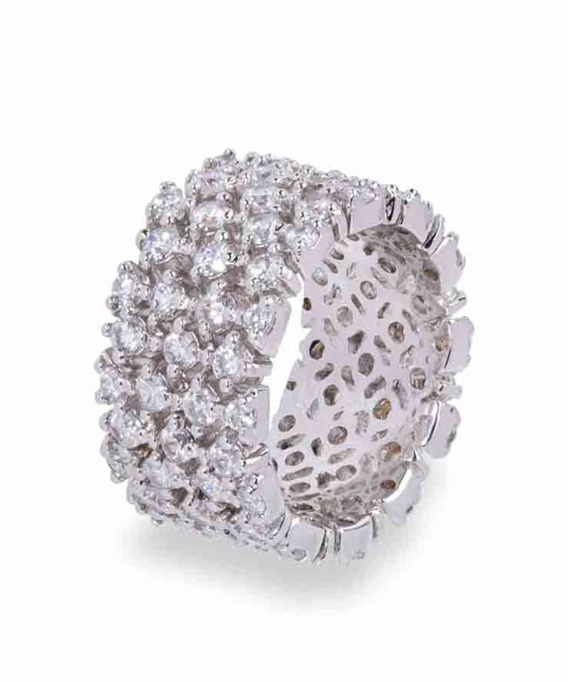 Zig Zag Diamond Eternity Band