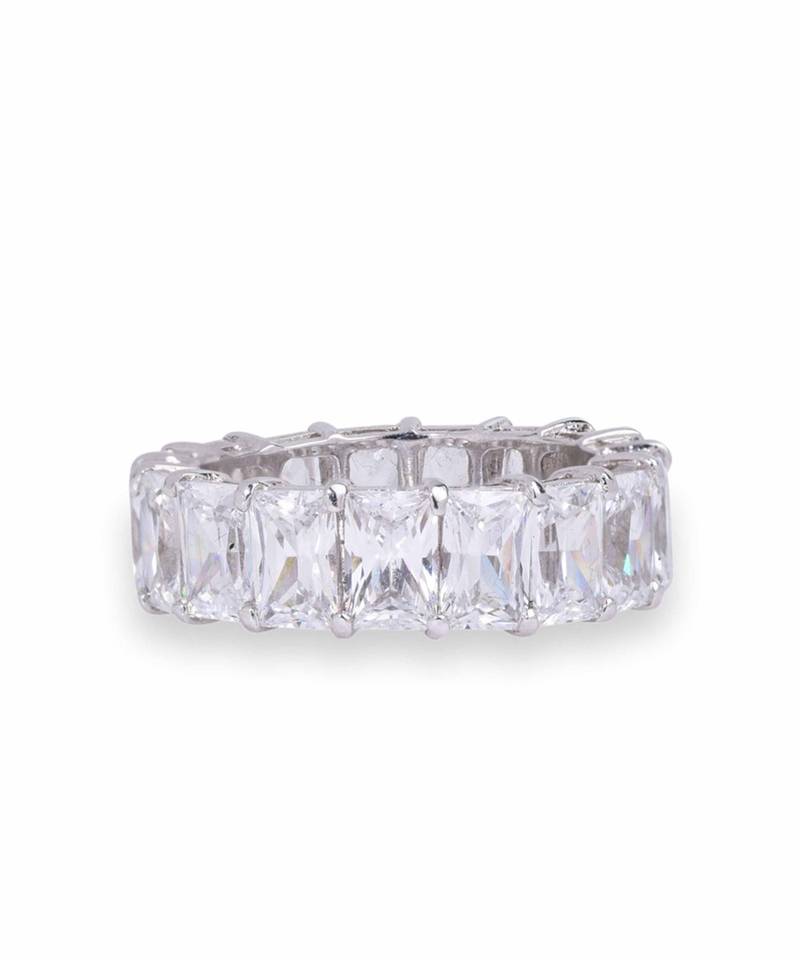 Emerald Cut Eternity Band