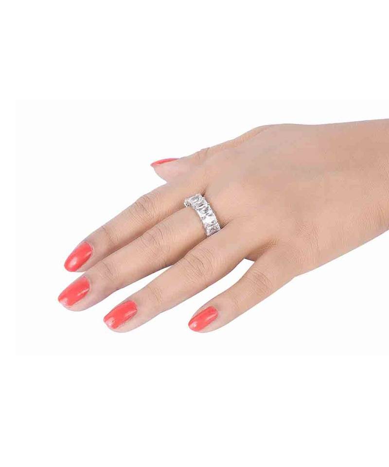 Emerald Cut Eternity Band