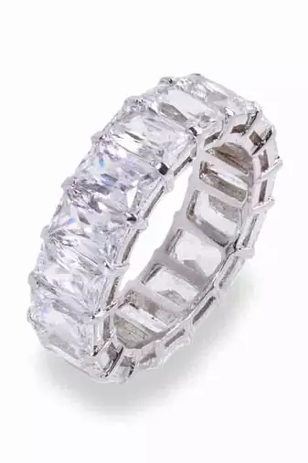 Emerald Cut Eternity Band