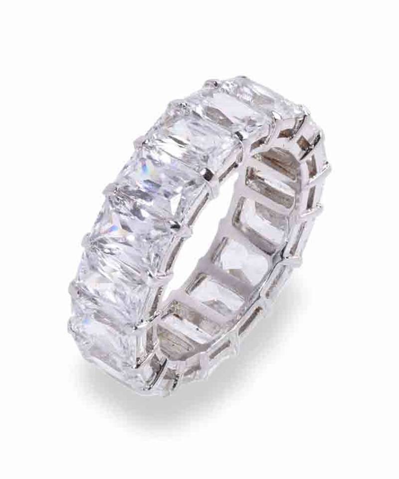 Emerald Cut Eternity Band
