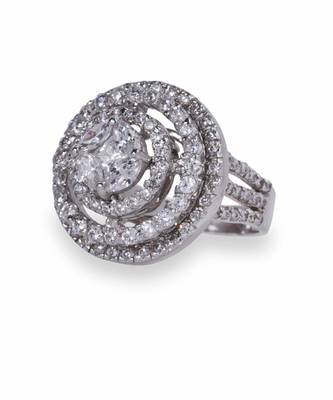 Round Infused Solitaire With 3 Layer Halo 2