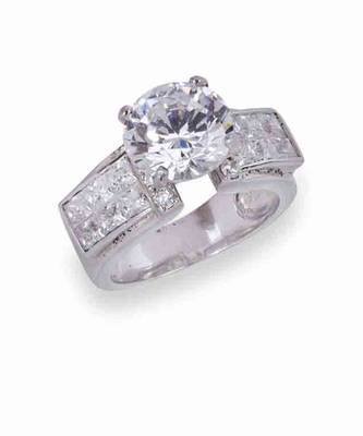 Round Classic Solitaire With Elevated Diamond Band 5