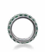 3 Row Emerald Eternity Band