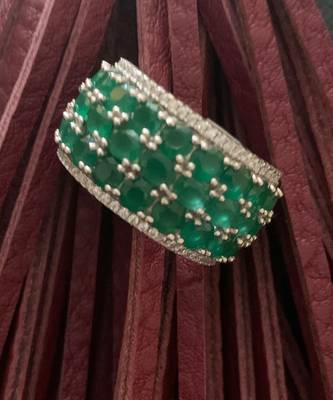 3 Row Emerald Eternity Band 4