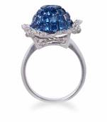 Blue Invisible Setting  Flower Shaped