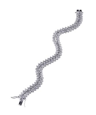 2 Row Round Solitaire Tennis Bracelet 1