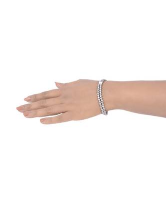 2 Row Round Solitaire Tennis Bracelet 3