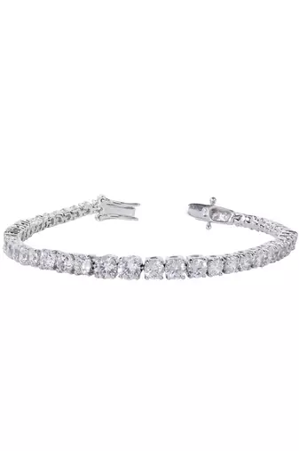 Graded Round Solitaire Tennis Bracelet