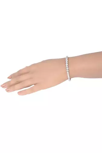 Graded Round Solitaire Tennis Bracelet