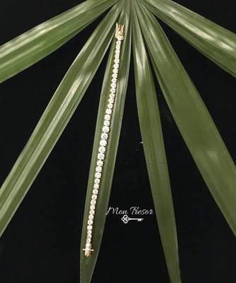 Graded Round Solitaire Tennis Bracelet 4