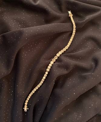 Graded Round Solitaire Tennis Bracelet 5