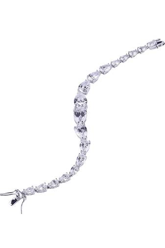 Graded Pear Solitaire Tennis Bracelet
