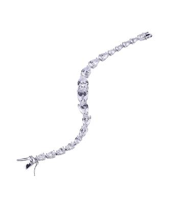 Graded Pear Solitaire Tennis Bracelet 1