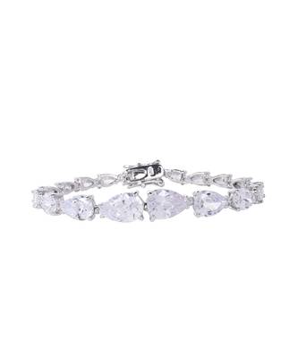 Graded Pear Solitaire Tennis Bracelet 2