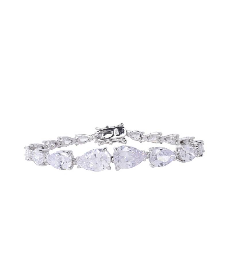 Graded Pear Solitaire Tennis Bracelet