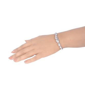 Graded Pear Solitaire Tennis Bracelet 3