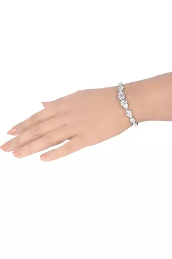 Graded Pear Solitaire Tennis Bracelet