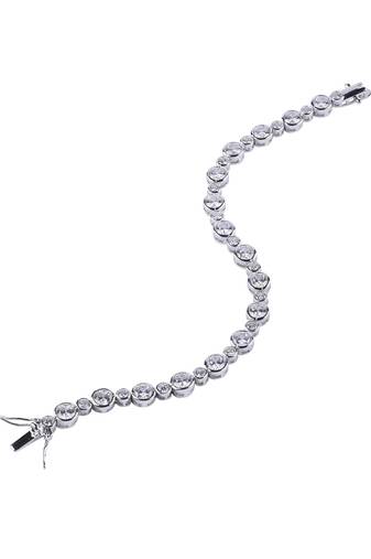 Big And Small Solitaire In Bazel Setting - Tennis Bracelet