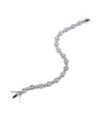 Big And Small Solitaire In Bazel Setting - Tennis Bracelet 1