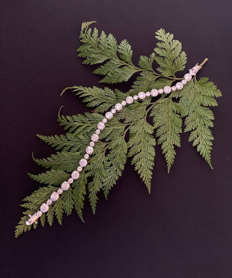 Big And Small Solitaire In Bazel Setting - Tennis Bracelet