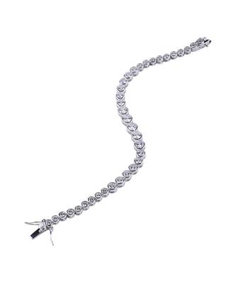 Graded Solitaire Tennis Bracelet In Bazel Setting 1