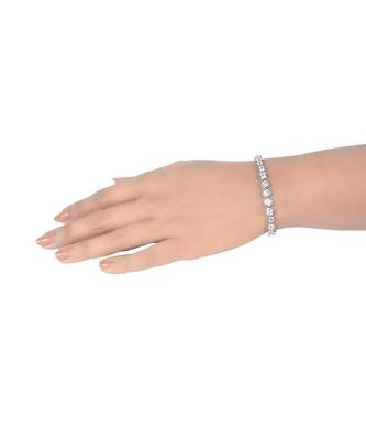 Graded Solitaire Tennis Bracelet In Bazel Setting 3