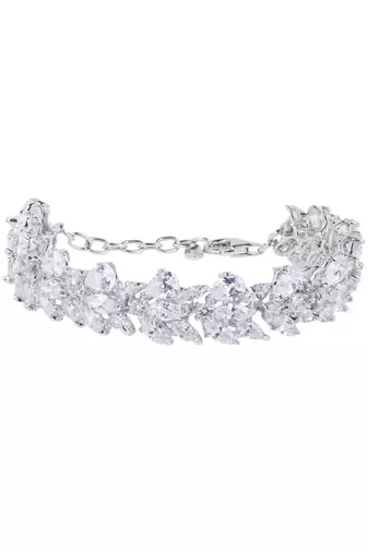 Clustered Diamond Tennis Bracelet