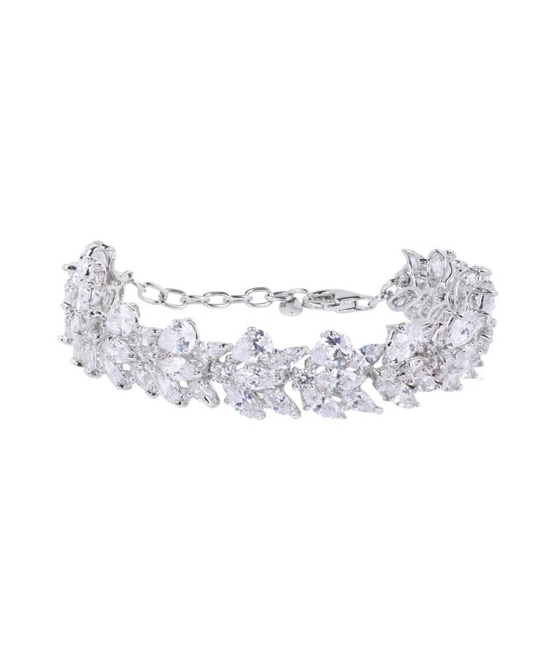 Clustered Diamond Tennis Bracelet