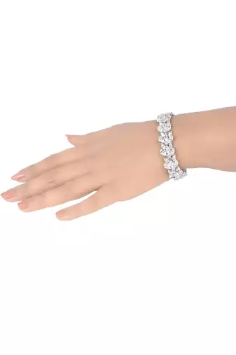 Clustered Diamond Tennis Bracelet