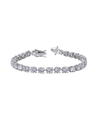 Big Equal Shaped Solitaire Tennis Bracelet 2