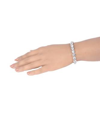 Big Equal Shaped Solitaire Tennis Bracelet 3