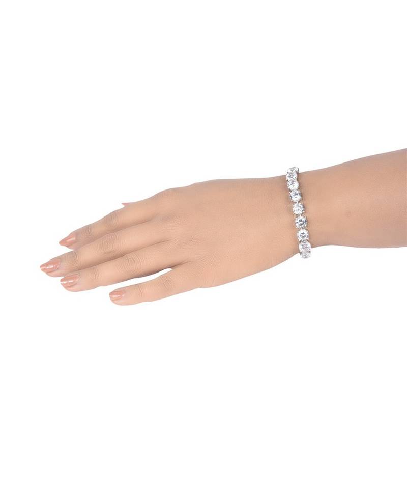 Big Equal Shaped Solitaire Tennis Bracelet