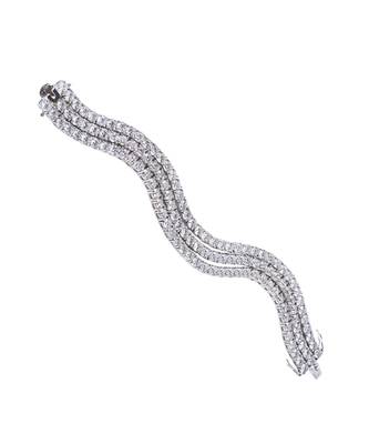 3 Row Round Solitaire Tennis Bracelet 1