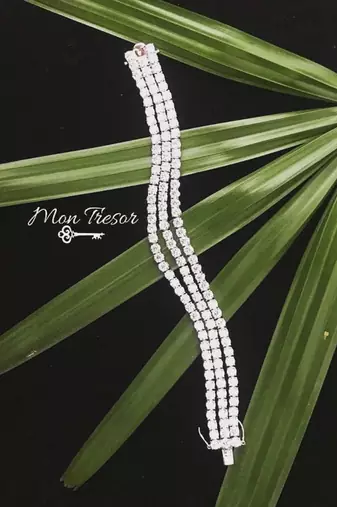 3 Row Round Solitaire Tennis Bracelet