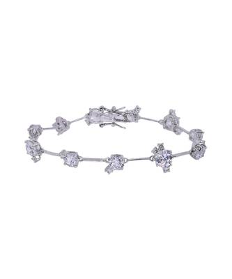 Round Solitaire With Small Stones Attached - Tennis Bracelet 2