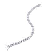 2 Row Princess Cut Solitaire Tennis Bracelet