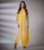 Haseena Leheriya Set In Yellow